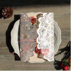 Lily Laser Cut Wedding Invitations with RSVP